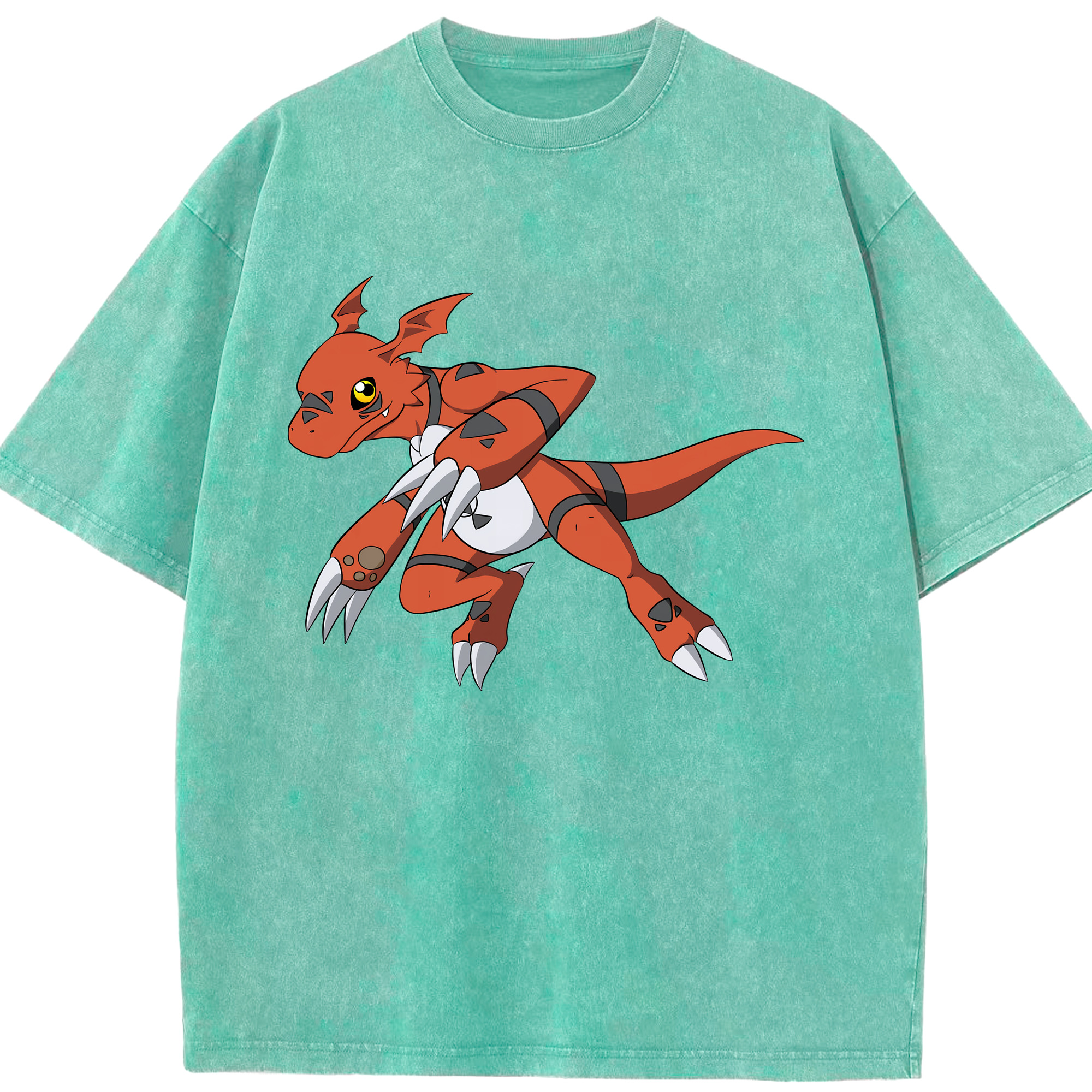 （画像用） Digimon デジタルモンスター/デジモン 綿100% ヴィンテージ風 半袖Tシャツ（フロントプリント）
